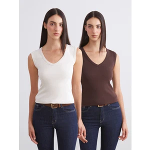 V Yaka Kadın Atlet 2'li