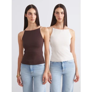 Halter Yaka Askılı Kadın Atlet 2'li