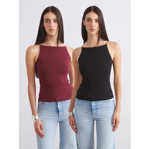 Halter Yaka Askılı Kadın Atlet 2'li
