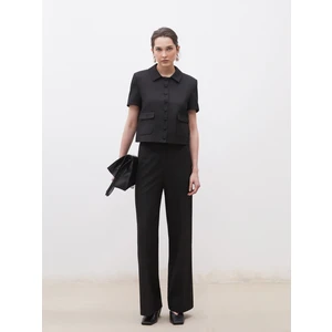 Loose Fit Krep Kadın Pantolon