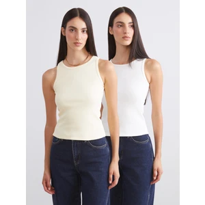 Bisiklet Yaka Kadın Atlet 2'li