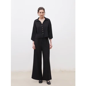 Loose Fit Krep Kadın Pantolon