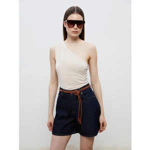 Tek Omuz Modal Karışımlı Bluz