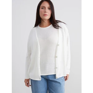 Büyük Beden V Yaka Kadın Triko Hırka