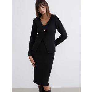 V Yaka Kadın Triko Hırka