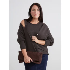 Büyük Beden V Yaka Kadın Triko Hırka