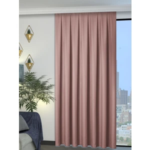 1/2 Pileli Keten Dokulu Açık Pembe Modern Fon Perde – Ütü Gerektirmez