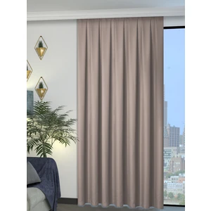 1/2 Pileli Keten Dokulu Taş Rengi Modern Fon Perde – Ütü Gerektirmez