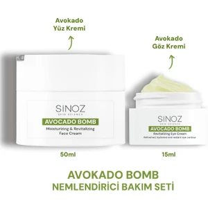 Avokado Bomb Yoğun Nemlendirici Yüz Kremi & Göz Kremi 2'li Bakım Seti