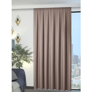 1/2 Pileli Keten Dokulu Bej Modern Fon Perde – Ütü Gerektirmez