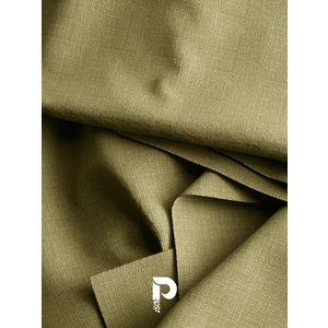 1/2 Pileli Keten Dokulu Yağ Yeşili Modern Fon Perde – Ütü Gerektirmez