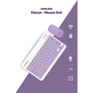 Tablet ve Telefonlar Için Bluetooth - Wireless Klavye ve Mouse Set
