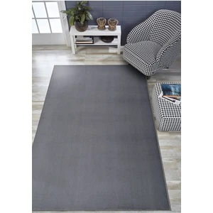 Kupon Halı Antrasit Post Peluş Halı – Yumuşak Dokulu, Yıkanabilir, Kaymaz Dot Taban, Antibakteriyel – Salon, Koridor ve Çocuk Odası Halısı