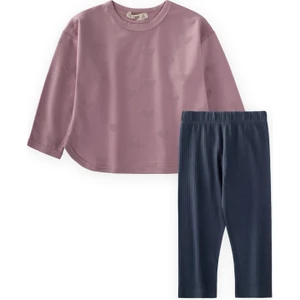 Uzun Kollu T-Shırt Takım 1-7 Yaş Leylak