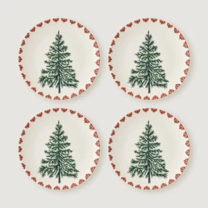 Bella Maison New Year Yılbaşı 4'lü Pasta Tabağı Seti (19 cm)