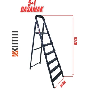 5+1 Basamaklı Katlanır Sac Merdiven – Dayanıklı Çelik Gövde, Kaymaz Basamak, Taşıma Kapasiteli Ev ve Iş Kullanımına Uygun