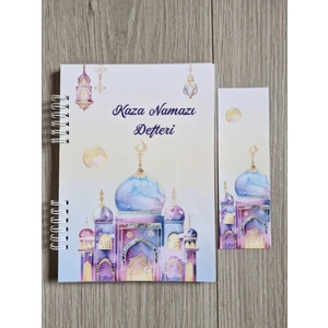 Etiket Dükkanı Kaza Namazı Defteri Mor Camili A5 Boyut-5 Yıllık