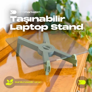 3D Print Marketim Taşınabilir ve Ayarlı Laptop, Macbook, Notebook, iPad, Tablet, Yükseltici Tutucu Standı