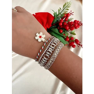 The Canelif Accessories 5’li Yeni Yıl Bileklik – Yılbaşı Hediyesi – Ayarlanabilir – Noel Charm – Hediye Paketli