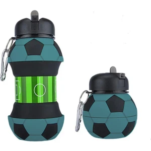 Octopus Bazaar Top Şekilli Spor Temalı Katlanabilir Silikon Matara - Suluk-Spor ve Günlük Kullanım Için Şık Tasarım