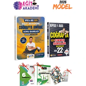 2026 Kpss / Ags Mehmet Eğit Amiral Coğrafya Soru Bankası ve Coğrafya Çıkmış Sorular Son 22 Yıl Seti