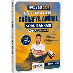 2026 Eğit Akademi Mehmet Eğit Meb Ags Kpss Coğrafya Amiral Soru Bankası Tamamı Çözümlü
