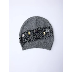 Jimmy Key Grı Taş Işlemeli Bere