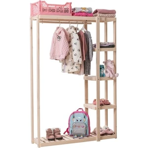 Doğa Design Doğal Çam Ahşap Açık Elbise Dolabı