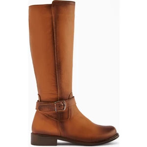 Marla Hakiki Deri Taba Kadın Çizme