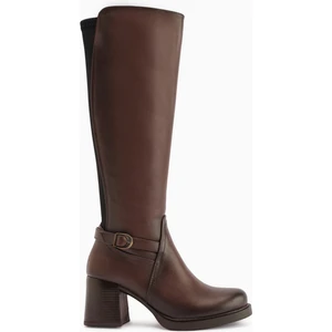 Gerti Kahve Topuklu Kadın Çizme