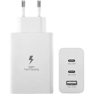 Samsung EP-T6530 3in1 Trio Type-C ve Type-A 3'lü 65W (Watt) Hızlı Şarj Cihazı Adaptörü