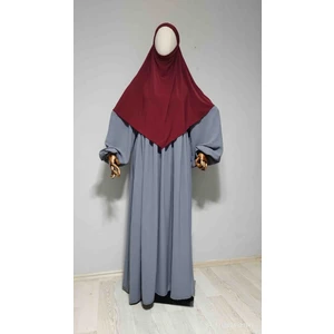 Ahrar Tesettür Kısa Boy Sandy Sufle Khimar Hazır Hijab Eşarp Bordo