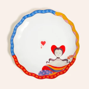 Zsa Zsa Zsu Luohu Porselen Pasta Tabağı 19x19x2 Cm Renkli