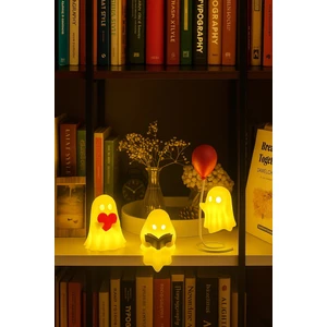 Novatech İnovasyon Hayalet Figür Seti  Kalpli, Kitap Okuyan ve Balonlu Modeller  Pilli Mum ile Kullanım Ev Dekorasyonu Hediye Alternatifi