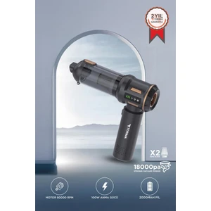 LT-100 Siyah 4in1 Mini Çok Fonksiyonlu  Şarjlı Araç ve Ev Kullanımı Için El Süpürgesi