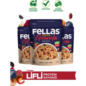 Protein Granola -Kırmızı Meyveler 270g x 3
