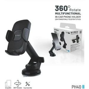 Otomatik Klipsli Oto Araç içi Telefon Tutucu Ayarlanabilir Cam Ve Torpido Için