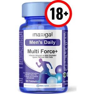 Men's Daily Multi Force + Vitamin, Mineral ve Bitki Ekstreleri İçeren Takviye Edici Gıda