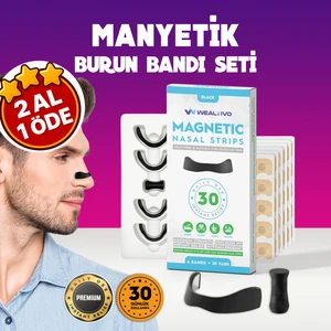 30’lu Mıknatıslı Siyah Burun Bandı - Estetik, 2025 Manyetik Breath Horlamayı Azaltıcı Nefes Açıcı Burun Dilatörü Aparatı