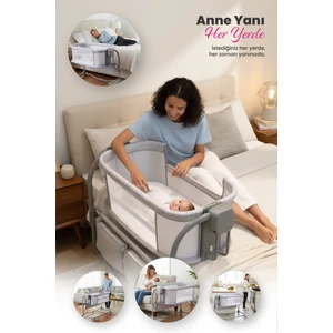 Siena 3in1 Elektrikli Otomatik Sallanır Anne Yanı Beşik Oyun Parkı