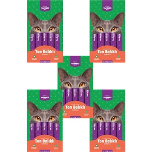 Kiwi Yammies 5X14 gr 5 Paket Ton Balıklı Somonlu Sıvı Ödül Maması