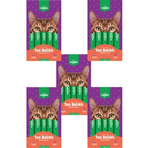 Kiwi Yammies 5X14 gr 5 Paket Ton Balıklı Morina Balıklı Sıvı Ödül Maması