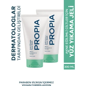 Karma Yağlı Akne Eğilimli Cilt için Sivilce Siyah Nokta Karşıtı Arındırıcı Yüz Temizleme Jeli (150ML X 2)