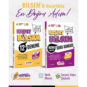 Meraklı Zihinler Keşfet Bilsem Konu Anlatımlı Soru Bankası+Bilsem 12'li Deneme Seti(1,2 ve 3.sınıf Seviyelerine Uygun)