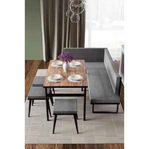 Wood House Pamir Köşe Takımı Gri-Çam