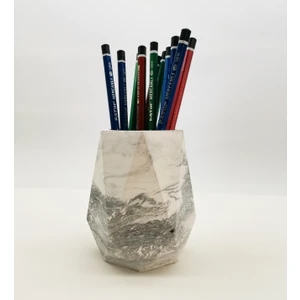 Hediye Burada Kalemlik Mermer Görünümlü Beton