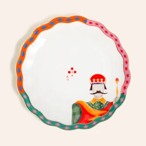 Zsa Zsa Zsu Luohu Porselen Pasta Tabağı 19x19x2 Cm Renkli