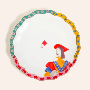 Zsa Zsa Zsu Luohu Porselen Pasta Tabağı 19x19x2 Cm Renkli