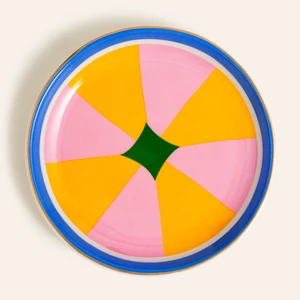 Zsa Zsa Zsu Luohu Porselen Tabak 10x10x1 Cm Renkli