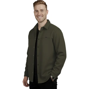 Erkek Haki Likralı Rahat Kalıp Cepsiz Kaşe Ceket – Çıt Çıtlı, Esnek Şık Model Ceket 0760